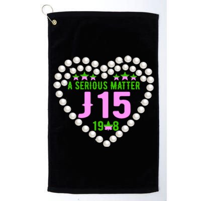 A Serious Matter J15 Founder's Day Pink And Green AKA Platinum Collection Golf Towel