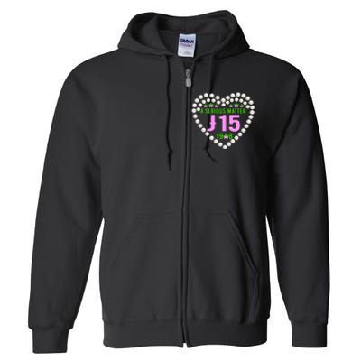 A Serious Matter J15 Founder's Day Pink And Green AKA Full Zip Hoodie