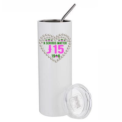 A Serious Matter J15 Founder's Day Pink And Green AKA Stainless Steel Tumbler