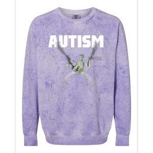 Autism Skeleton Meme Colorblast Crewneck Sweatshirt