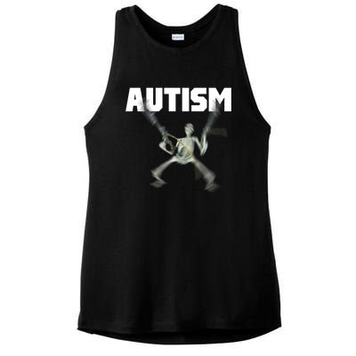 Autism Skeleton Meme Ladies PosiCharge Tri-Blend Wicking Tank