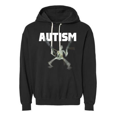 Autism Skeleton Meme Garment-Dyed Fleece Hoodie