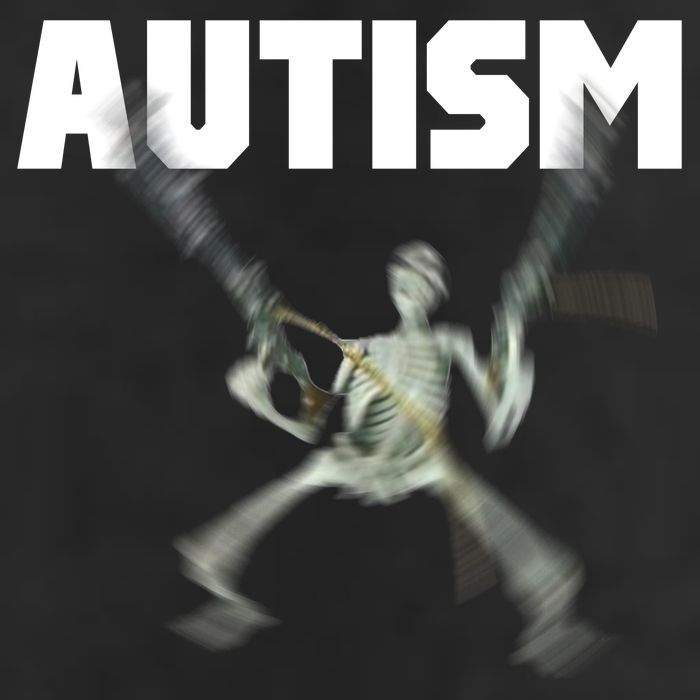Autism Skeleton Meme 7 Panel Mesh Trucker Snapback Hat