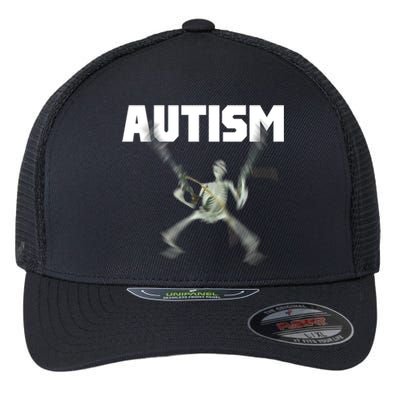 Autism Skeleton Meme Flexfit Unipanel Trucker Cap