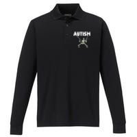 Autism Skeleton Meme Performance Long Sleeve Polo