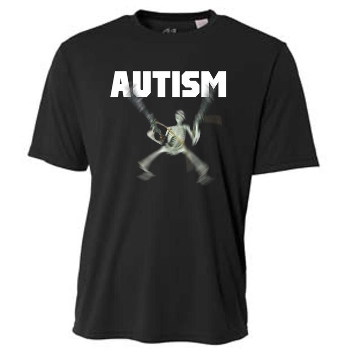 Autism Skeleton Meme Cooling Performance Crew T-Shirt