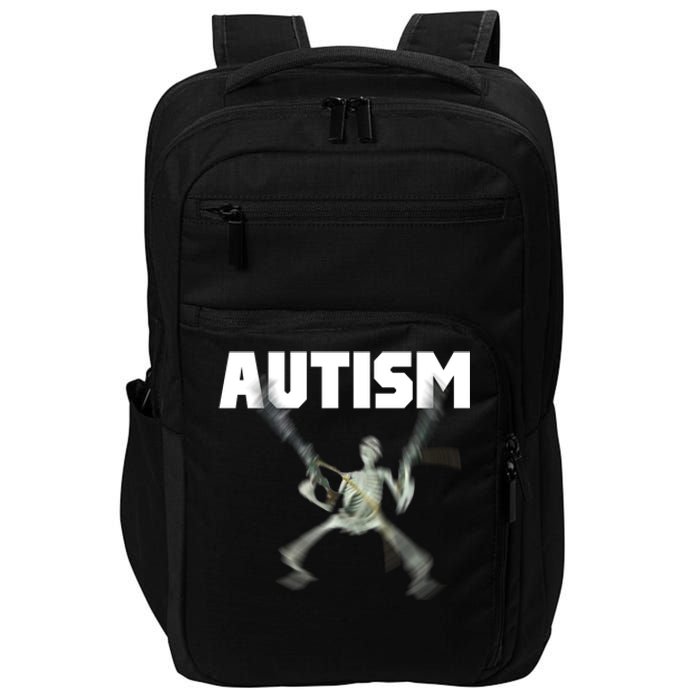 Autism Skeleton Meme Impact Tech Backpack