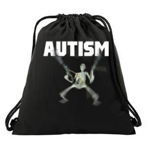 Autism Skeleton Meme Drawstring Bag