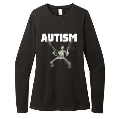 Autism Skeleton Meme Womens CVC Long Sleeve Shirt