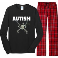 Autism Skeleton Meme Long Sleeve Pajama Set