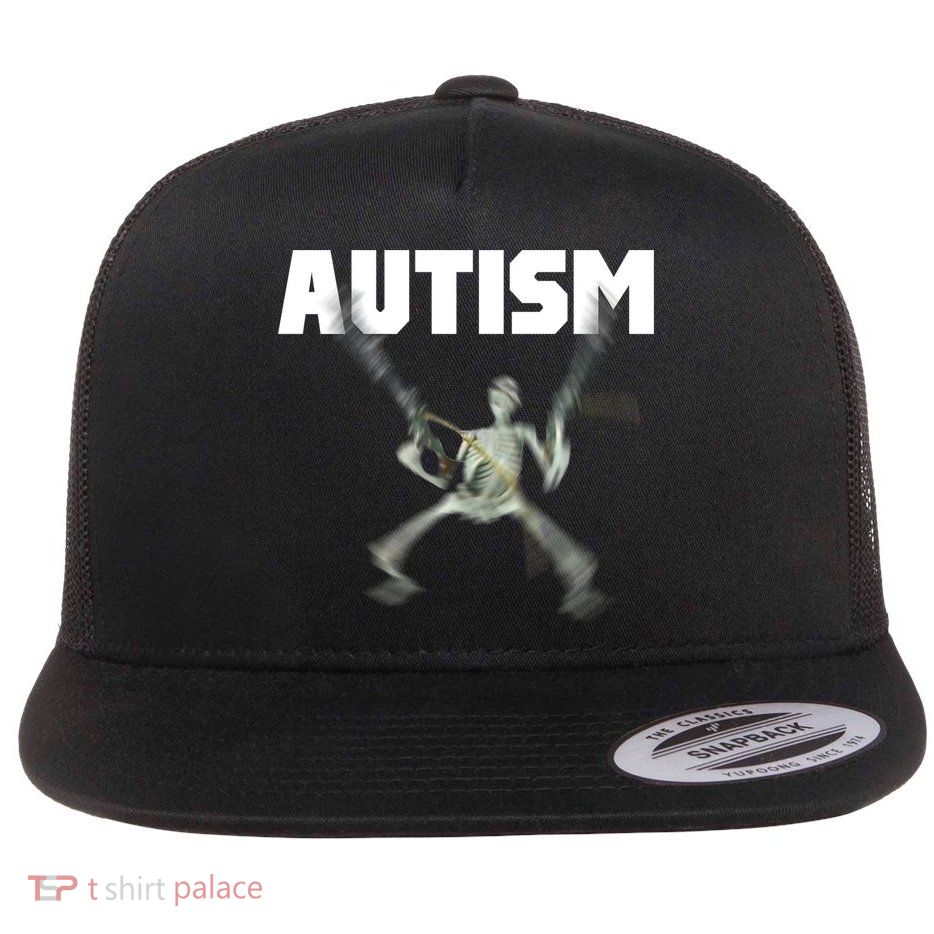 Autism Skeleton Meme Flatbill Hat