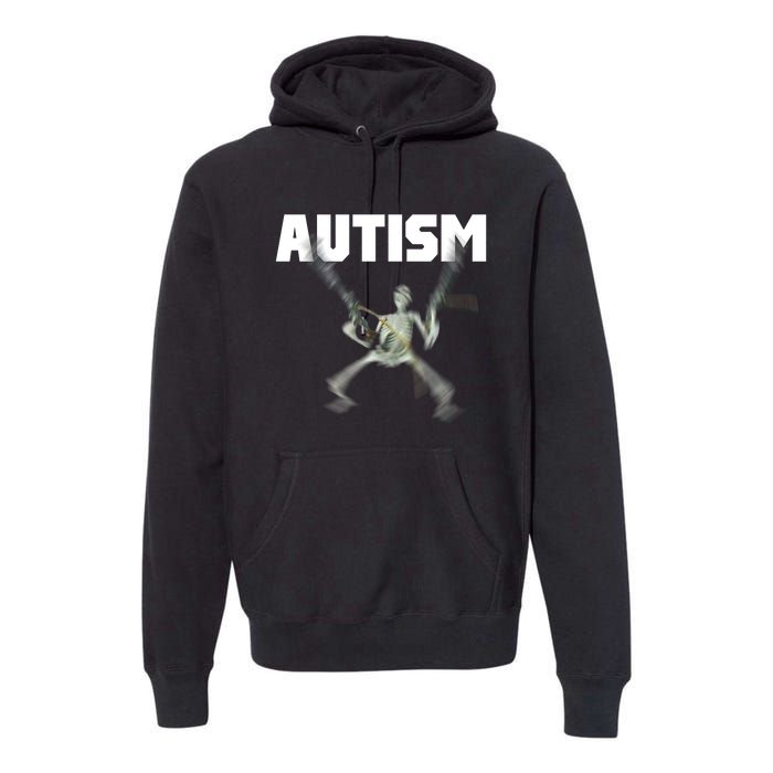 Autism Skeleton Meme Premium Hoodie