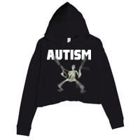 Autism Skeleton Meme Crop Fleece Hoodie