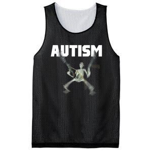 Autism Skeleton Meme Mesh Reversible Basketball Jersey Tank