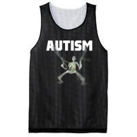 Autism Skeleton Meme Mesh Reversible Basketball Jersey Tank