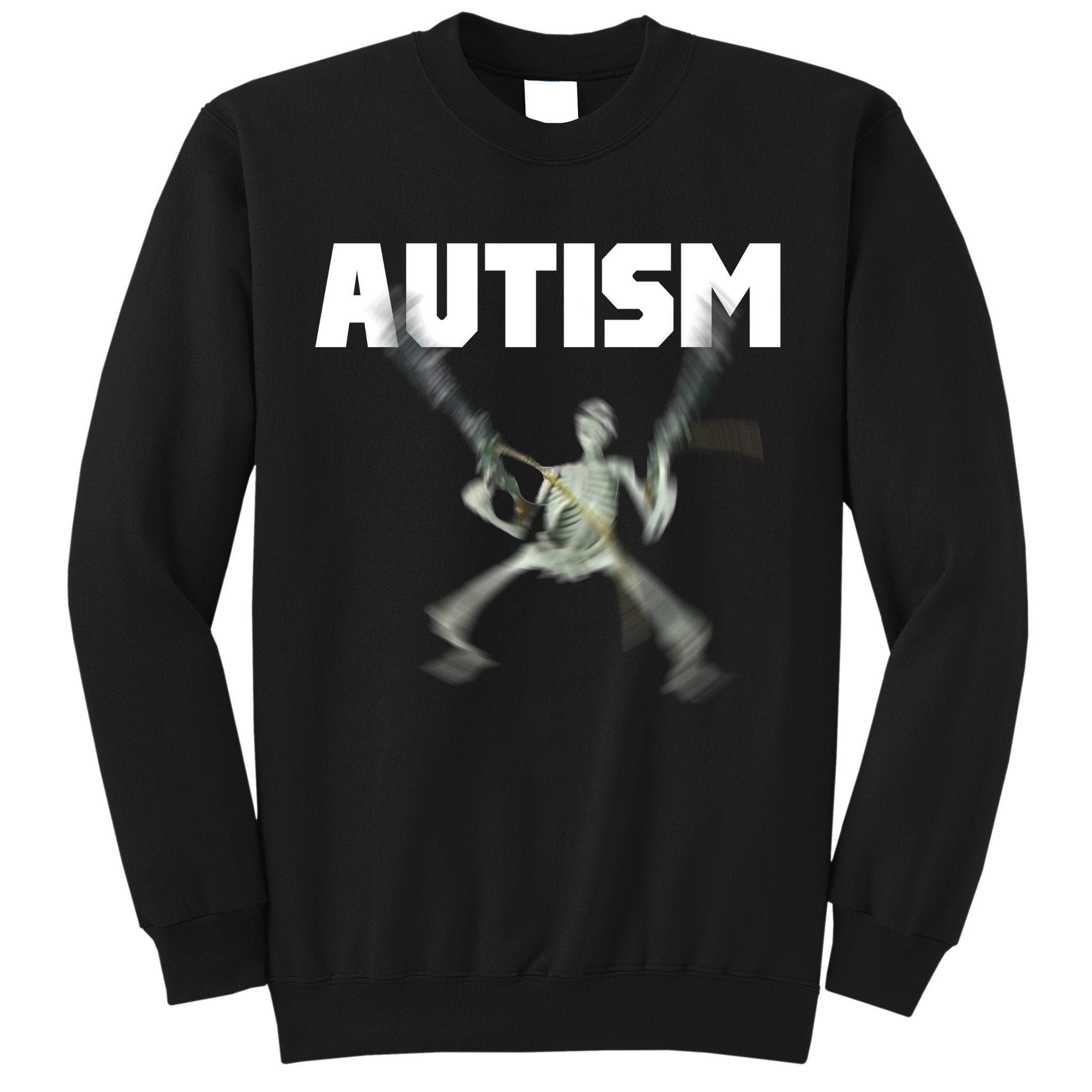 Autism Skeleton Meme Tall Sweatshirt