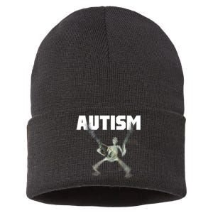 Autism Skeleton Meme Sustainable Knit Beanie