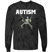 Autism Skeleton Meme Tie-Dye Long Sleeve Shirt