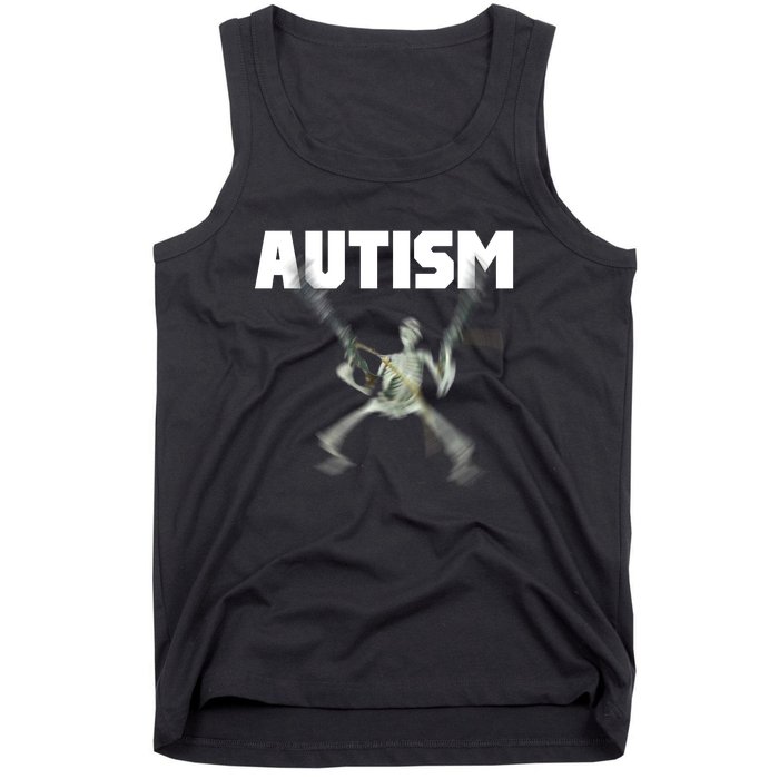 Autism Skeleton Meme Tank Top