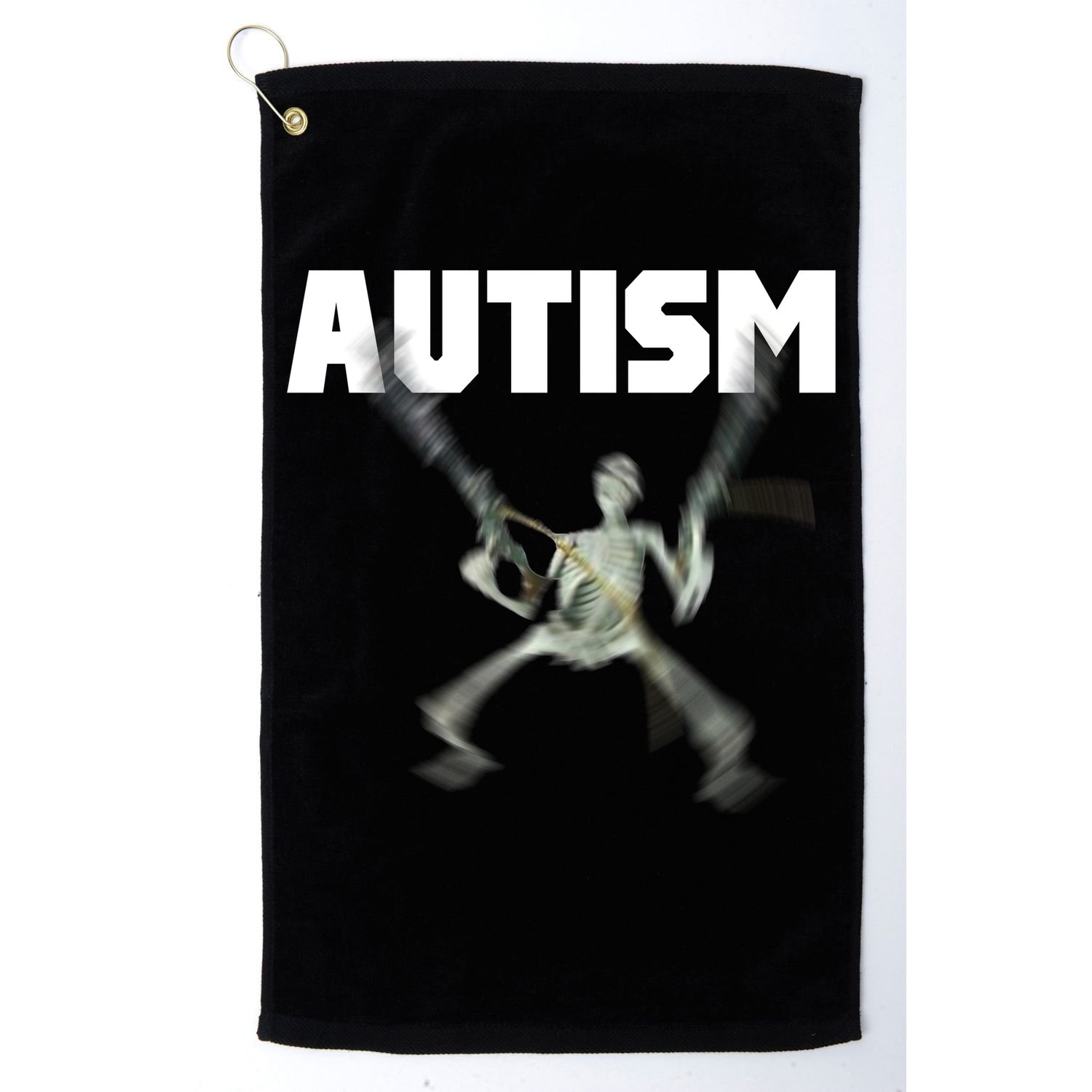 Autism Skeleton Meme Golf Towel