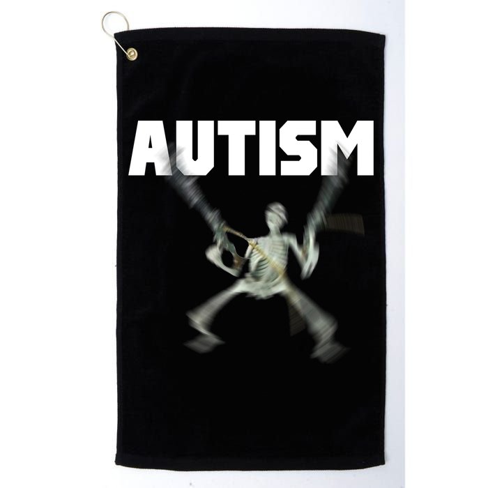 Autism Skeleton Meme Golf Towel