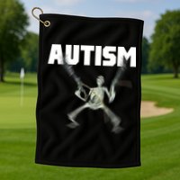 Autism Skeleton Meme Golf Towel