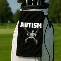 Autism Skeleton Meme Golf Towel
