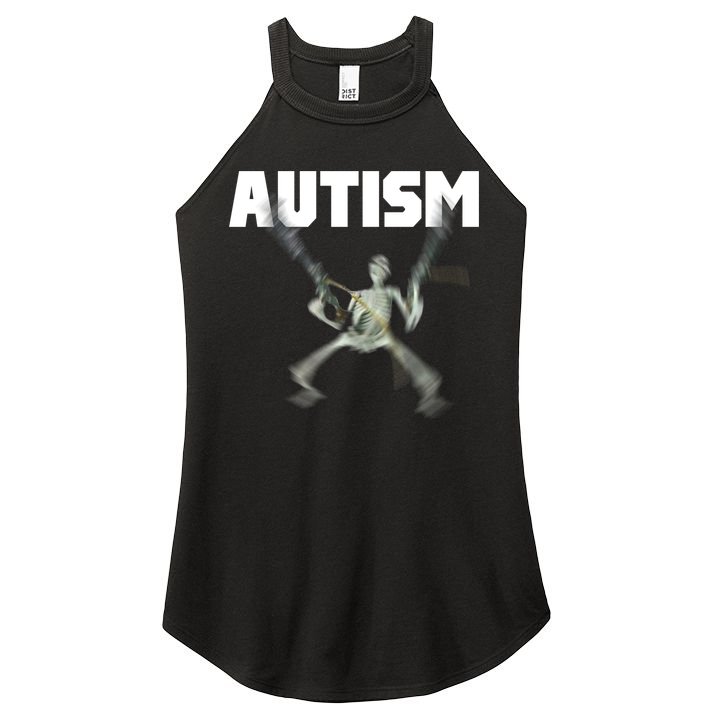 Autism Skeleton Meme Women's Perfect Tri Rocker Tank
