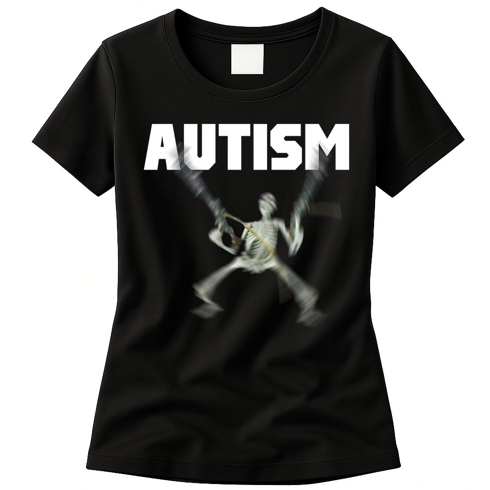 Autism Skeleton Meme Womens T-Shirt