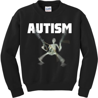 Autism Skeleton Meme Kids Sweatshirt
