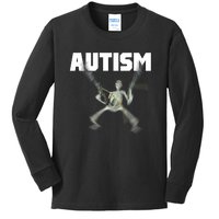 Autism Skeleton Meme Kids Long Sleeve Shirt