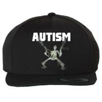 Autism Skeleton Meme Wool Snapback Cap