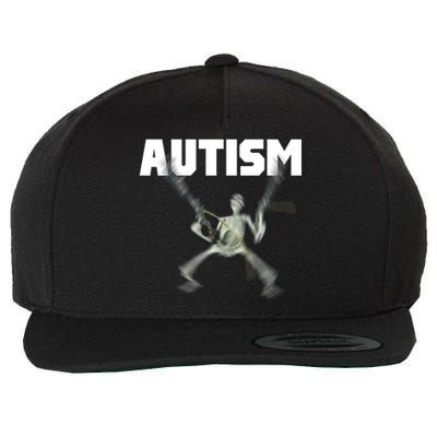 Autism Skeleton Meme Wool Snapback Cap