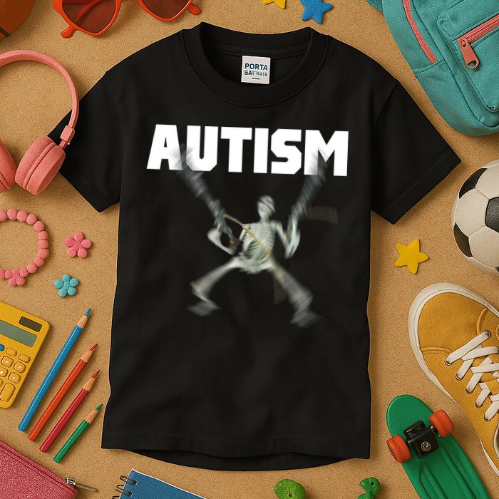 Autism Skeleton Meme Kids T-Shirt