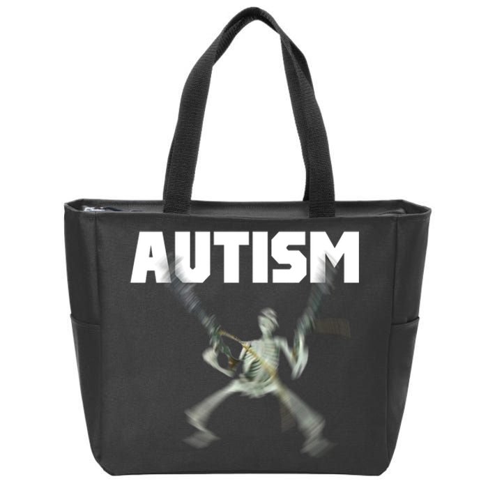 Autism Skeleton Meme Zip Tote Bag