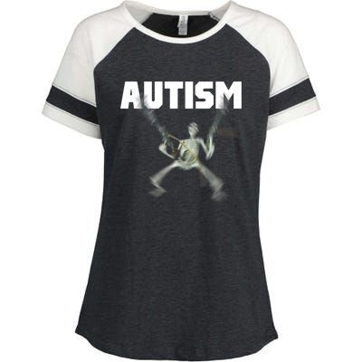 Autism Skeleton Meme Enza Ladies Jersey Colorblock Tee