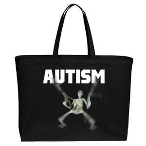 Autism Skeleton Meme Cotton Canvas Jumbo Tote