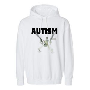 Autism Skeleton Meme Garment-Dyed Fleece Hoodie