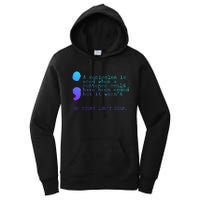 A Semicolon My Story IsnT Over Suicide Prevention Women's Pullover Hoodie