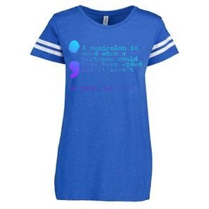 A Semicolon My Story IsnT Over Suicide Prevention Enza Ladies Jersey Football T-Shirt