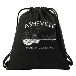 Asheville Souvenir Men North Carolina Lover Music Guitar Drawstring Bag