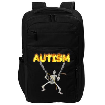 Autism Skeleton Meme Funny Impact Tech Backpack