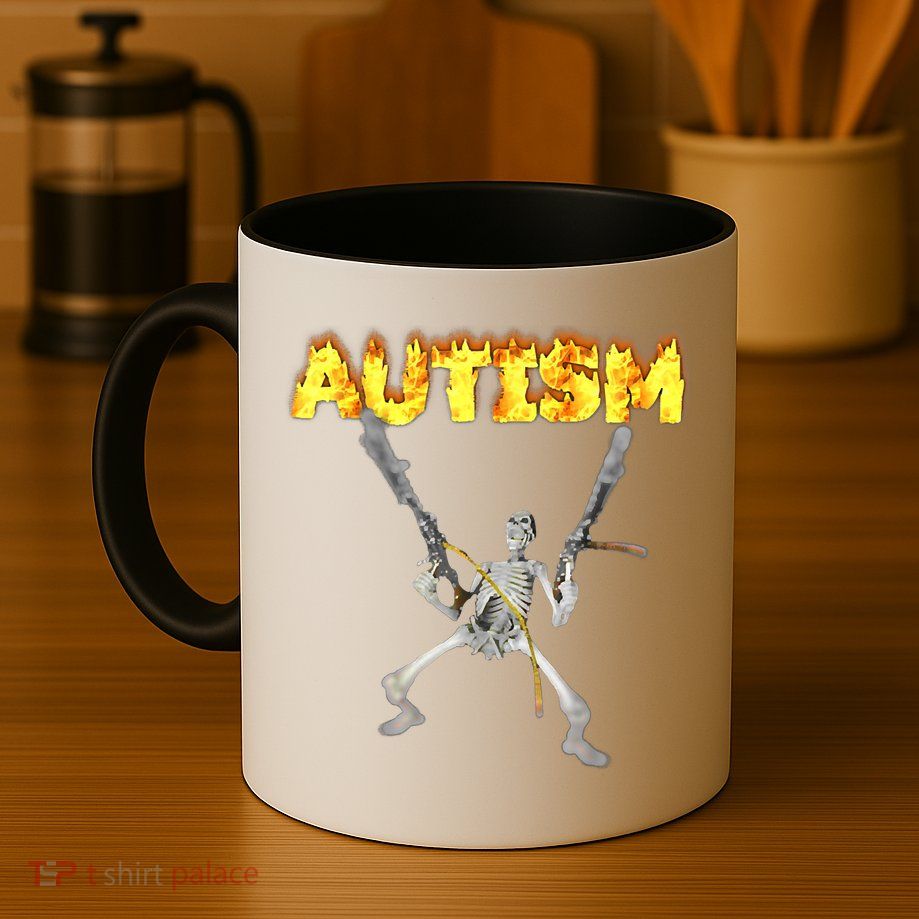 Autism Skeleton Meme Funny Mug