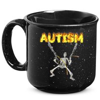 Autism Skeleton Meme Funny 15oz Campfire Ceramic Mug