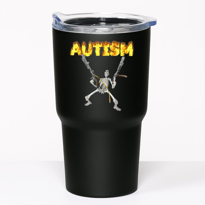 Autism Skeleton Meme Funny Tumbler