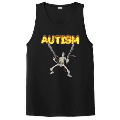 Autism Skeleton Meme Funny PosiCharge Competitor Tank