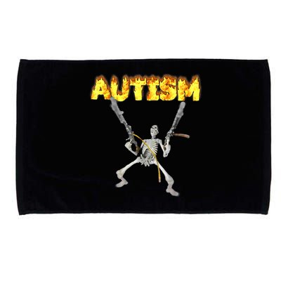 Autism Skeleton Meme Funny Microfiber Hand Towel