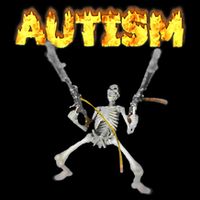 Autism Skeleton Meme Funny Cropped Pullover Crew