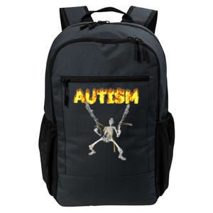 Autism Skeleton Meme Funny Daily Commute Backpack