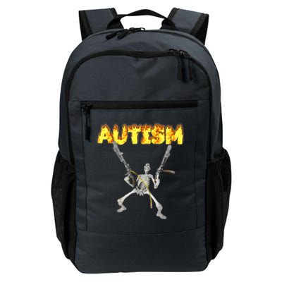 Autism Skeleton Meme Funny Daily Commute Backpack